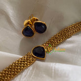 Gold Choker with Pendant-Blue-Tilak-G3592